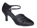 FeatherLite Dance Shoes Danielle Black Satin
