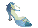 FeatherLite Dance Shoes Julia Blue Satin